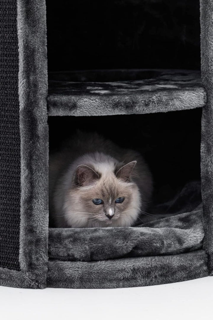 Petrebels Kratztonne XXL Superdome 120 cm hoch, Ø 50 cm, Design Kratztonne für grosse Katzen, extra