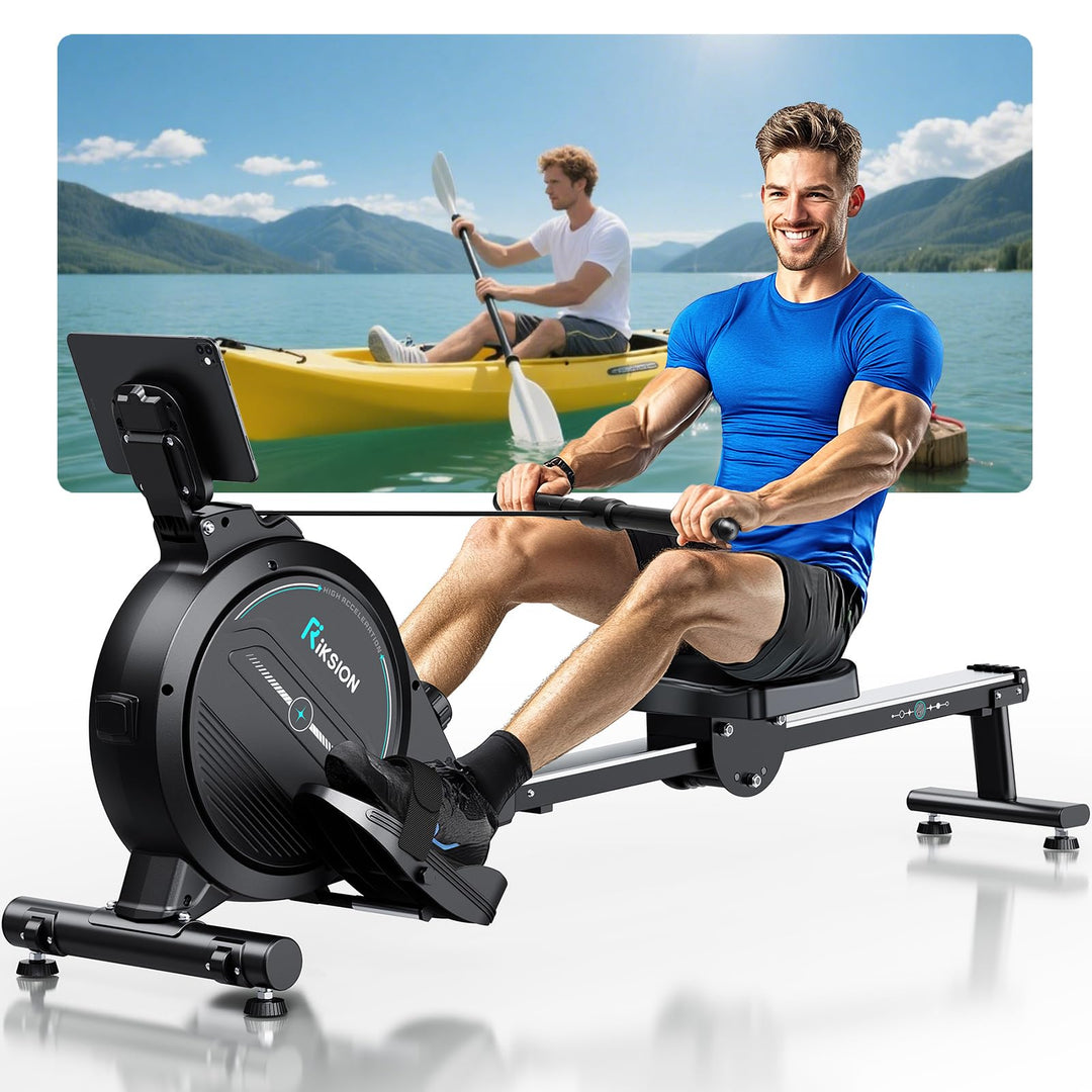 [2026 Neu] Rudergerät für Zuhause mit Magnet-Fitnesstrainer,Rudergerät 16 Stufen Widerstand, Indoor-