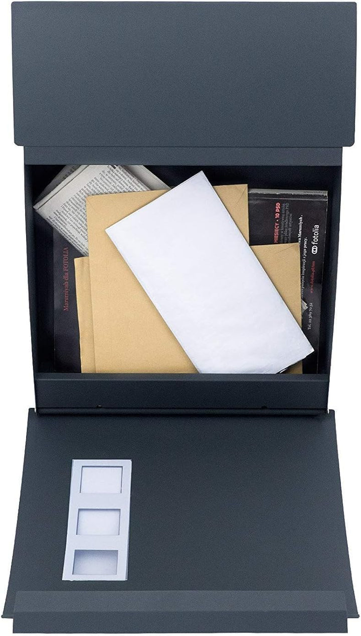 VERDA Briefkasten Postkasten Wandbriefkasten Maiboxen ANTHRAZIT SN3649-1
