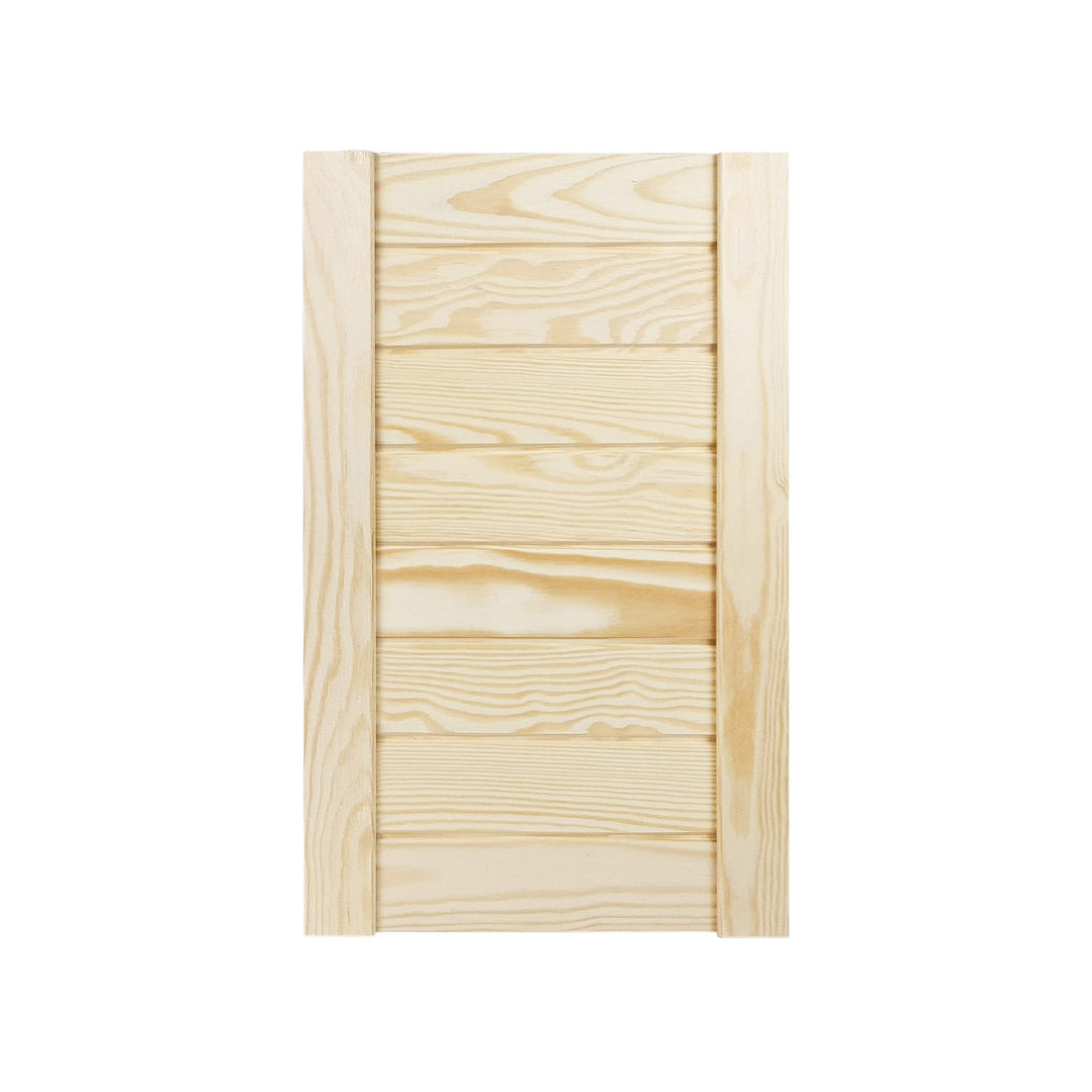 DecoMeister Lamellentür 294x474 mm Holztür Natur mit geschlossenen Profilbretter für Schränke, Regal