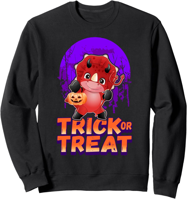 Halloween Süsses oder Saures, Dämon Dinosaurier Sweatshirt
