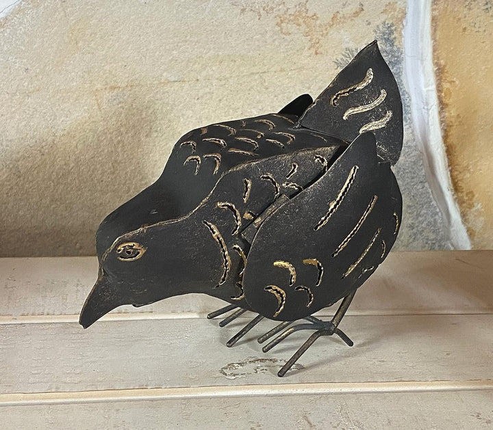 DanDiBo Teelichthalter Metall Figur Klein Windlicht Huhn für 1 Teelicht Vogel 19 cm Kerzenständer 93