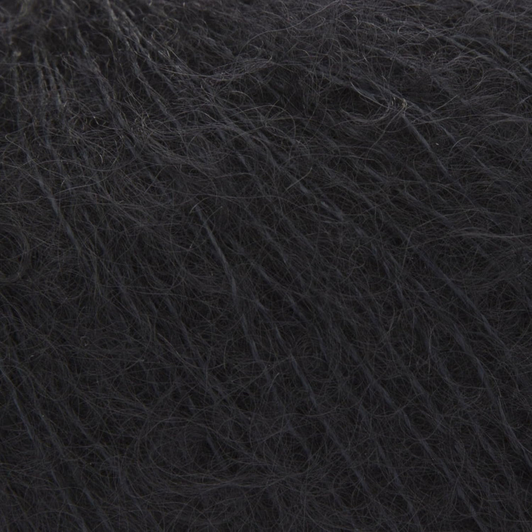 ggh Kid Box - 6 Knäuel Strickwolle aus Kid Mohair - Farbe 101 - Schwarz, 101 - Schwarz