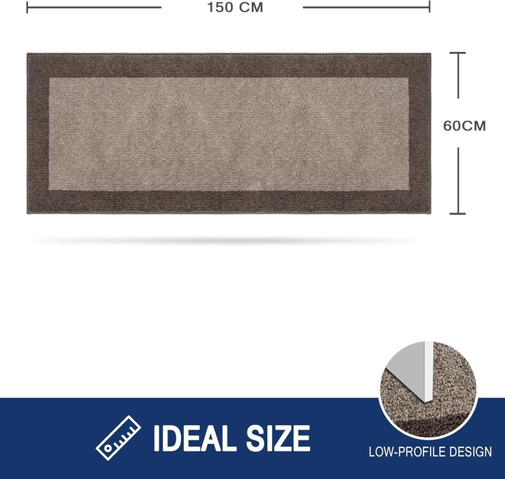 FCSDETAIL Schmutzfangmatte Innen 60 x 150 cm, rutschfeste Fussmatte, waschbar Fussmatte, Läufer Tepp