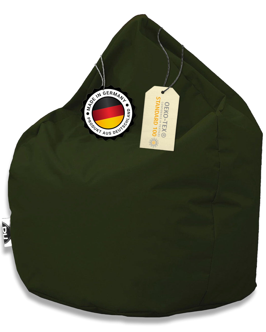 PATCH HOME Patchhome Sitzsack Tropfenform mit Reissverschluss Nachfüllbar - für In &amp; Outdoor - mit S
