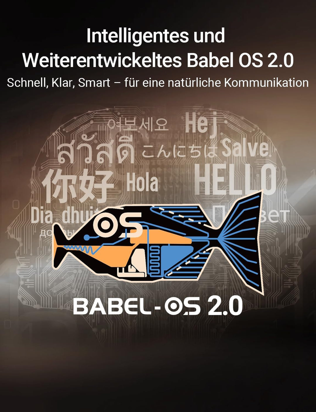 Timekettle W4 Al Übersetzer Kopfhörer, Bidirektionale Simultanübersetzung, Übersetzungsgerät, Knoche