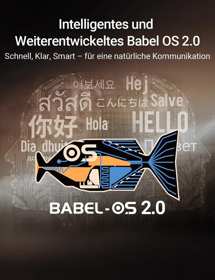 Timekettle W4 Al Übersetzer Kopfhörer, Bidirektionale Simultanübersetzung, Übersetzungsgerät, Knoche