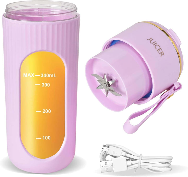 Tragbarer Mixer, Mini-Mixer, USB-C Wiederaufladbarer Persönlicher Mixer für Smoothie und Shakes, 340