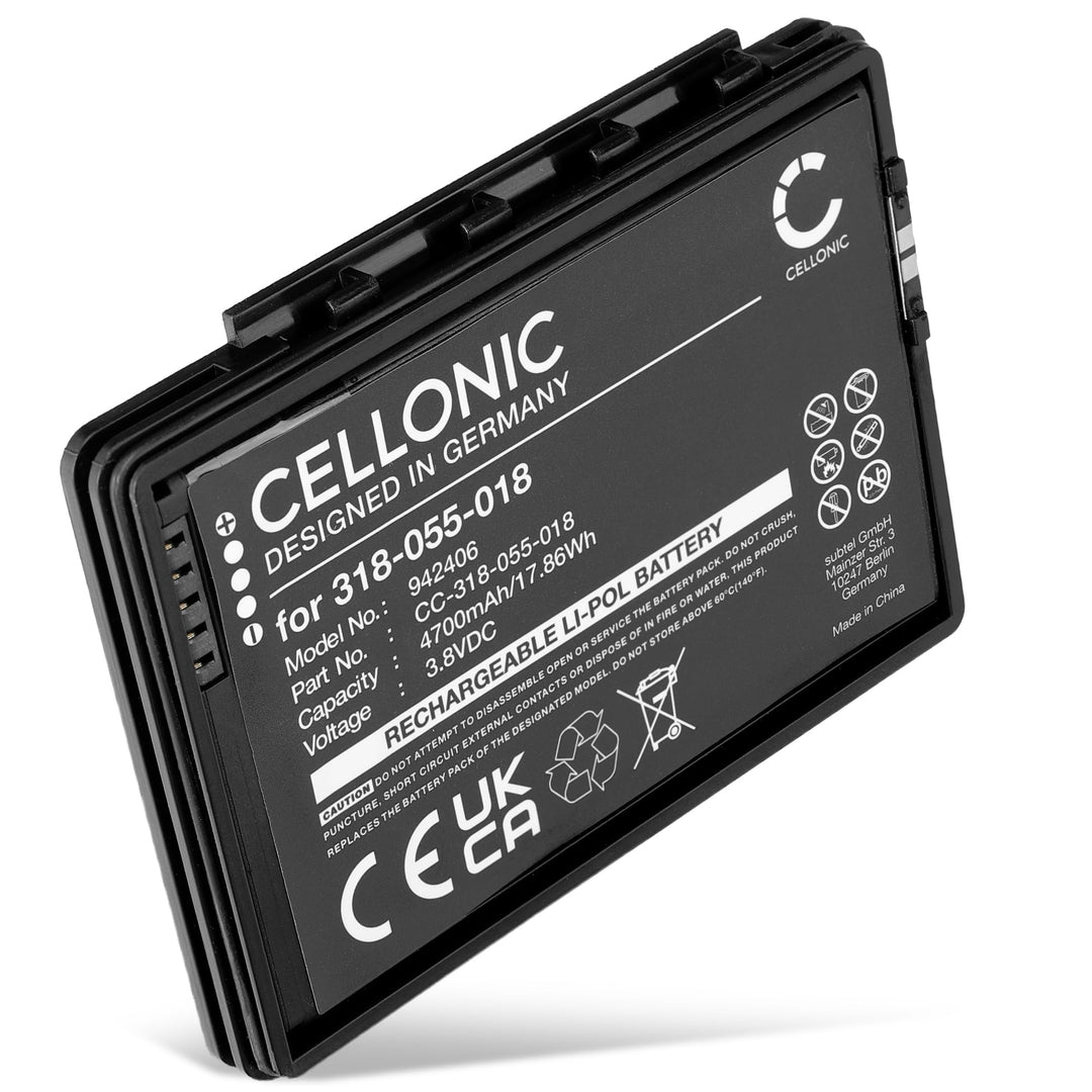 CELLONIC, Barcode-Scanner Akku kompatibel mit Honeywell CT60, CT50, Dolphin CT60 (4700mAh, 3.8v)