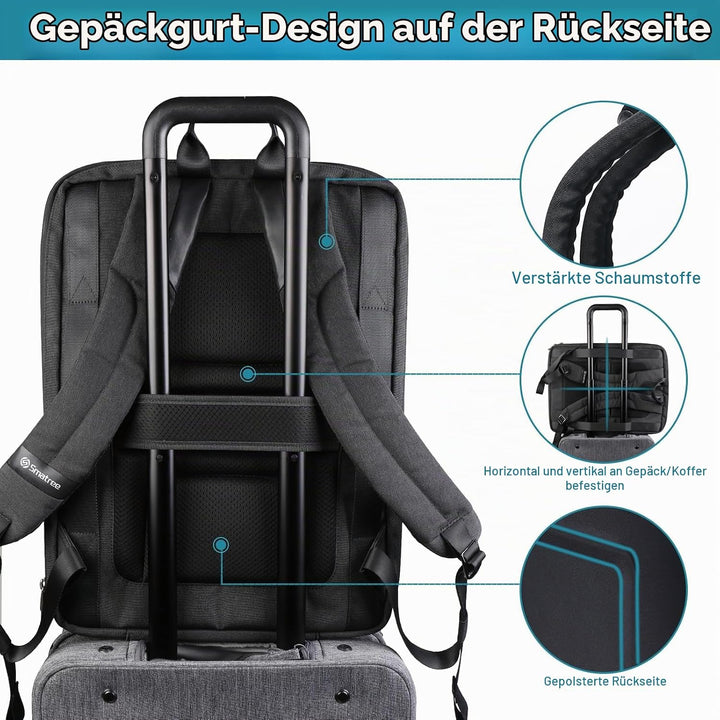 Smatree Laptop Hartschalen Rucksack für Männer, Kompatibilität mit 17,3 Zoll MSI GF76/Acer Nitro 5/A