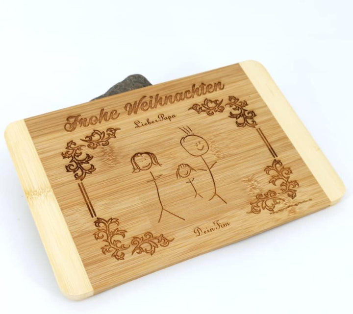 Frühstücksbrettchen Frühstücksbrett Stullenbrett Holzbrett Name Schriftzug Wunschtext Widmung Holz B