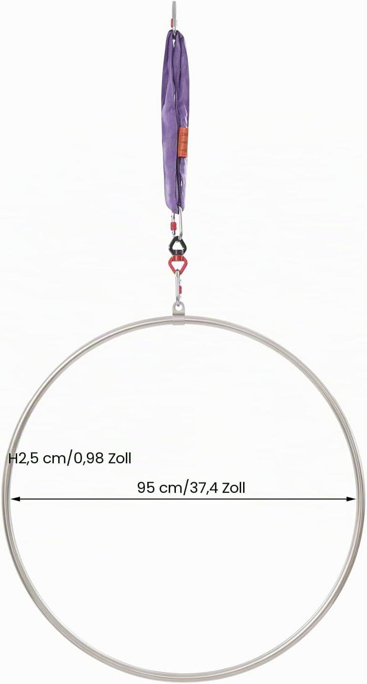Aerial Hoop Set Aerial Yoga Hoop Edelstahl Single Point Aerial Ring Equipment Aerial Dance Zirkusrin