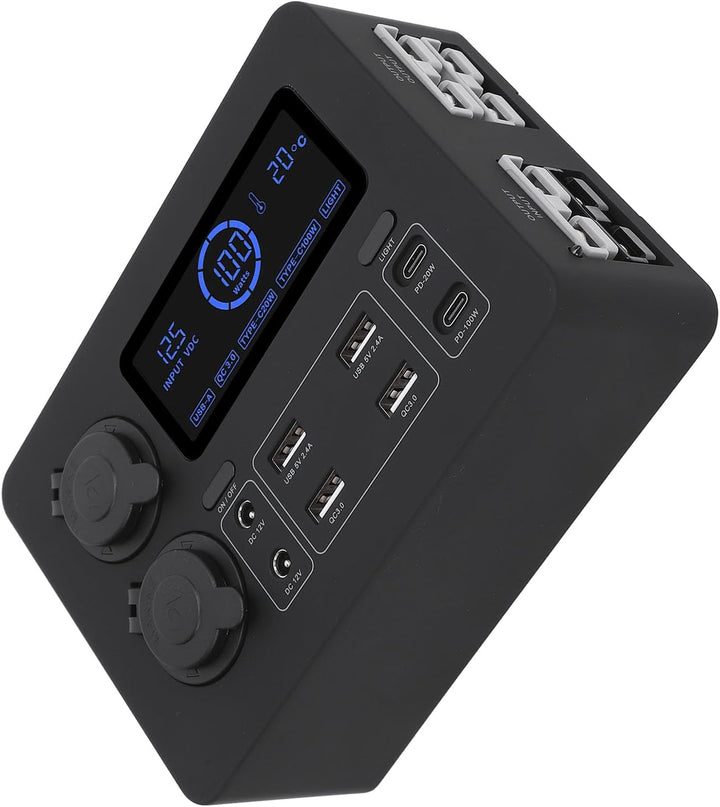12 V Mini Power Box, 100W LCD -Display USB C QC3.0 Port für 4 Anderson Outlet Multifunktionale Leist