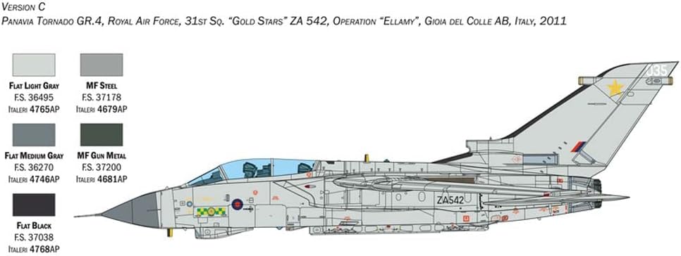 Italeri 2513S 1:32 Tornado GR.4, Modellbau, Bausatz, Standmodellbau, Basteln, Hobby, Kleben, Plastik