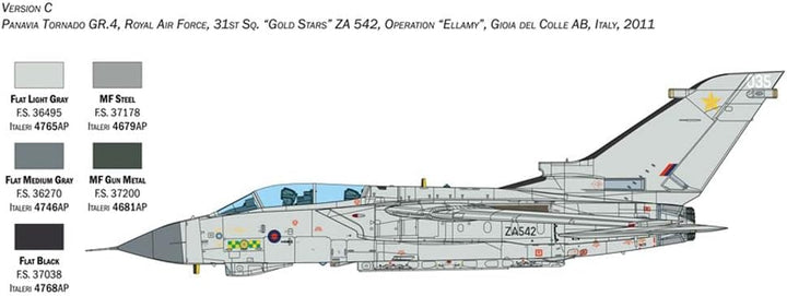 Italeri 2513S 1:32 Tornado GR.4, Modellbau, Bausatz, Standmodellbau, Basteln, Hobby, Kleben, Plastik