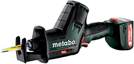 Metabo Akku-Säbelsäge PowerMaxx SSE 12 BL (602322500) Kunststoffkoffer 12V 2x2Ah Li-Ion + SC 30, far