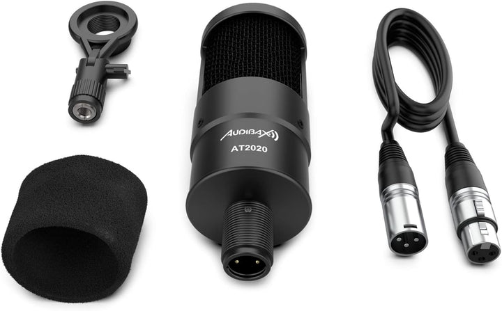 Audibax AT2020 Micrófono Estudio Profesional Condensador