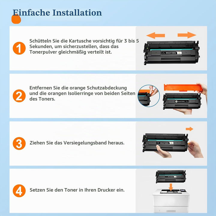 ColorKing (Mit Recycelter Chip) Kompatibel mit HP 59X (CF259X) Toner Schwarz mit Hoher Reichweite fü