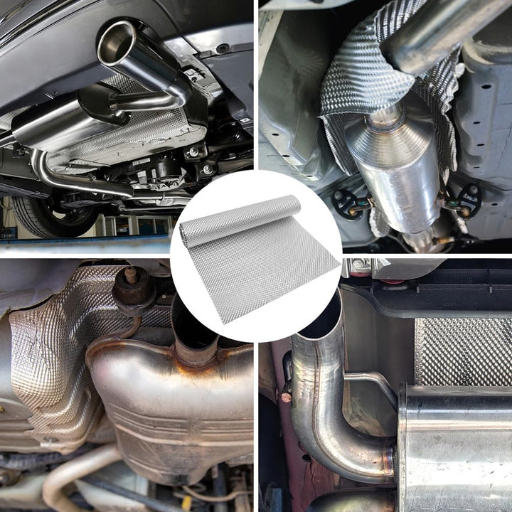 Hitzeschutz Hitzeblech Geprägte, 100 cm x 40 cm Hitzeschutzblech Aluminium Motorsport Isolierung, Hi
