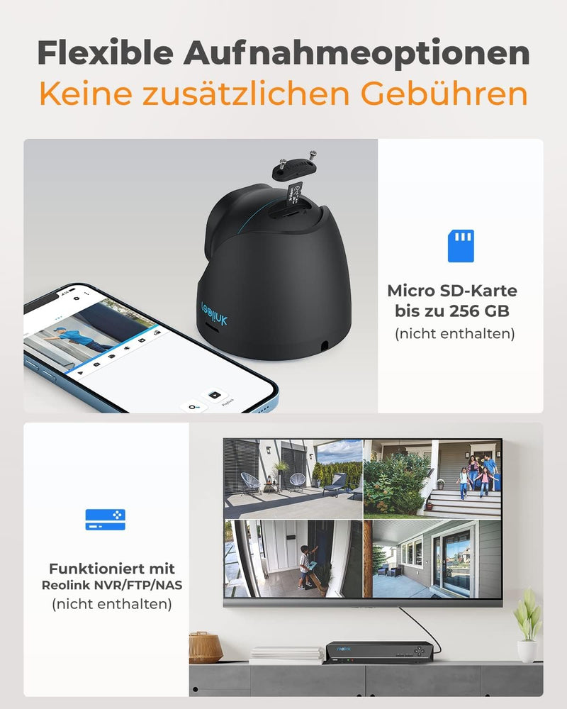 Reolink 4K Smarte IP Kamera Outdoor mit Personen-/Autoerkennung, 8MP PoE Überwachungskamera Aussen m