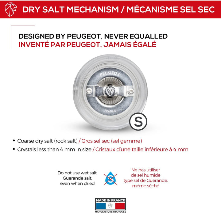 Peugeot 900838/SME Nancy Salzmühle Acryl, 7,8 x 7,8 x 38 cm, transparent Salzmühle 38 cm, Salzmühle