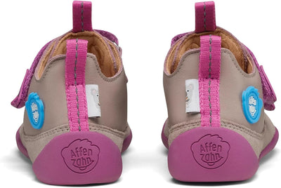 Affenzahn Barfussschuh Leder Buddy mit Klettverschluss Weich rutschfest Flexibel Reflektierend für J