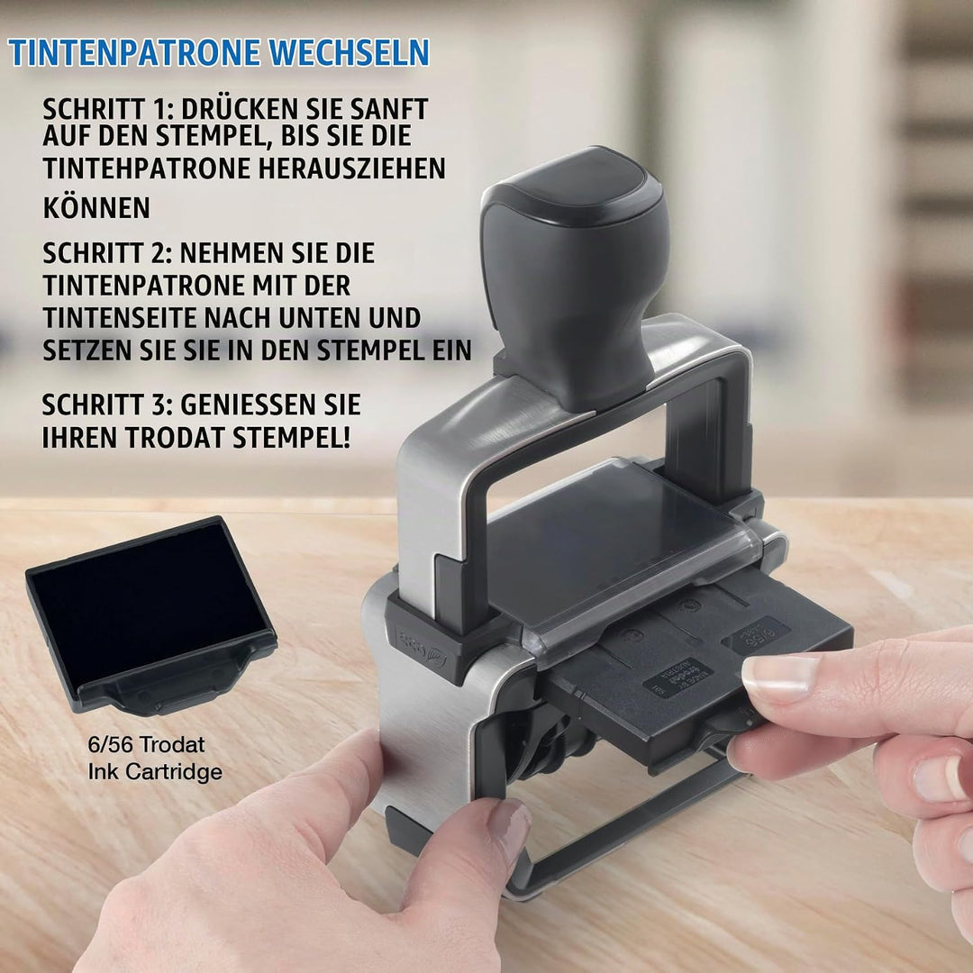 Trodat Professional 5558 Nummernstempel 8 Bänder, Selbstfärbend, 5 mm Schrifthöhe, Abdruck schwarz 8