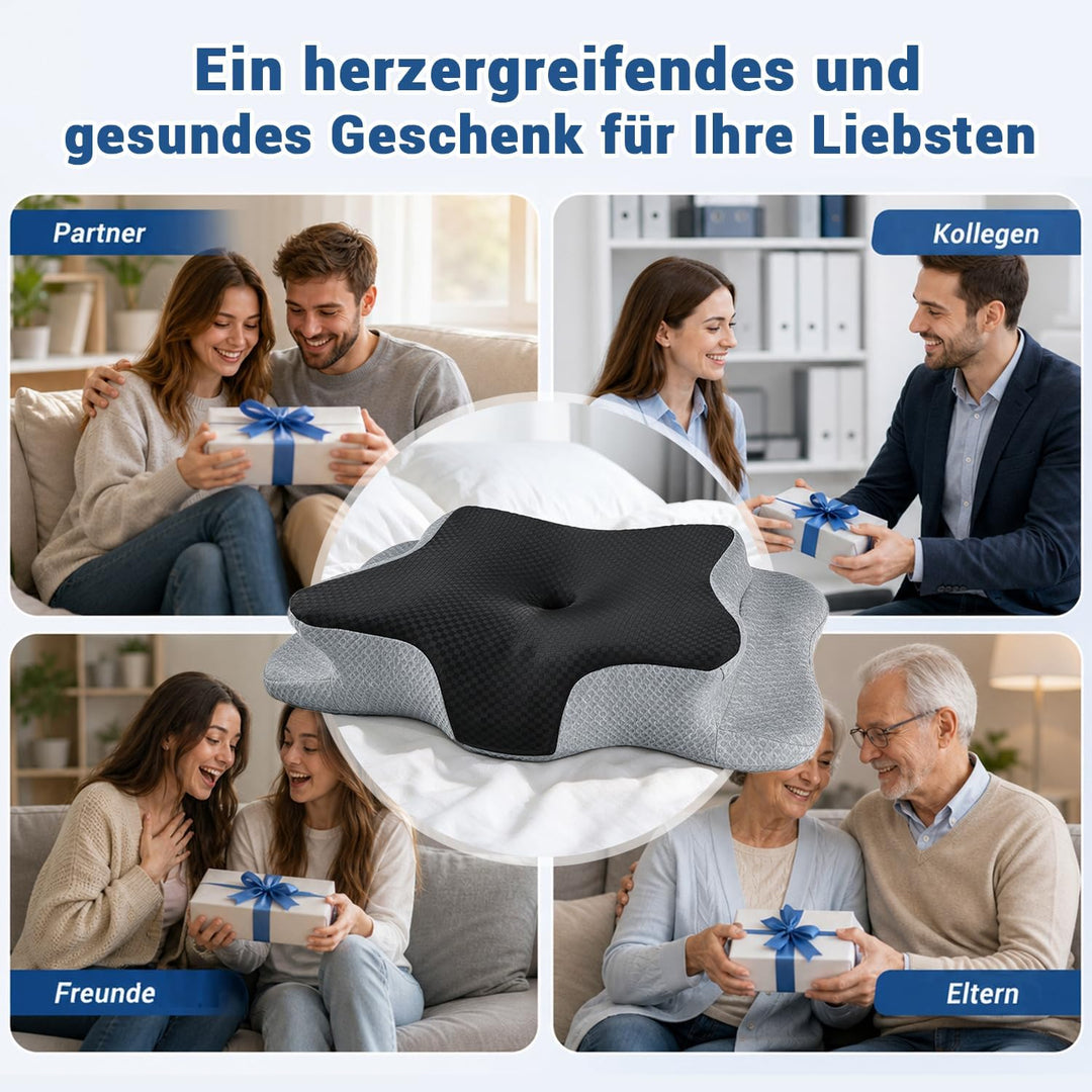 CHxxy Schmetterlingskissen, Memory Foam Nackenkissen, Ergonomisches Kissen | Seitenschläferkissen, N