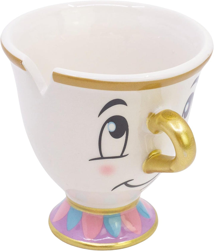 Stor 190 ml 3d geformt Keramikbecher - Schönheit und das Biest Chip in Geschenkbox