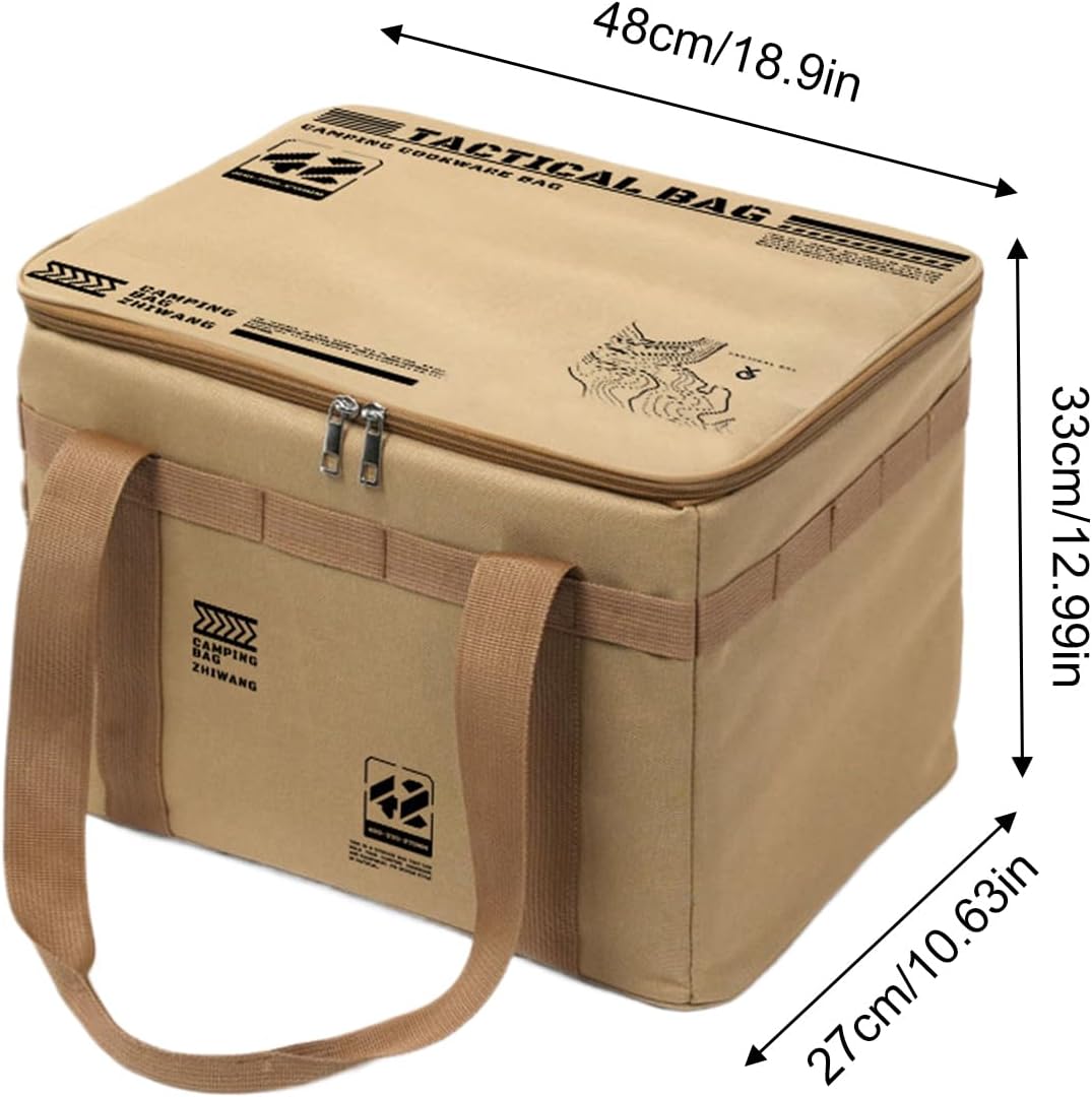 Camping-Aufbewahrungstaschen Wasserdicht Faltbar Organisation Khaki, Khaki