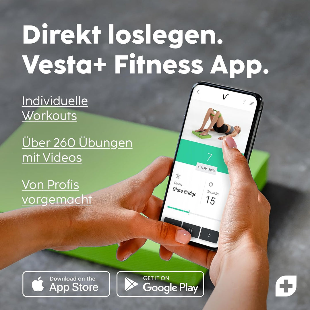 Vesta+ Balance Pad XXL + APP, Wackelpad und Gleichgewichtskissen - Balance Pad Physiotherapie für da