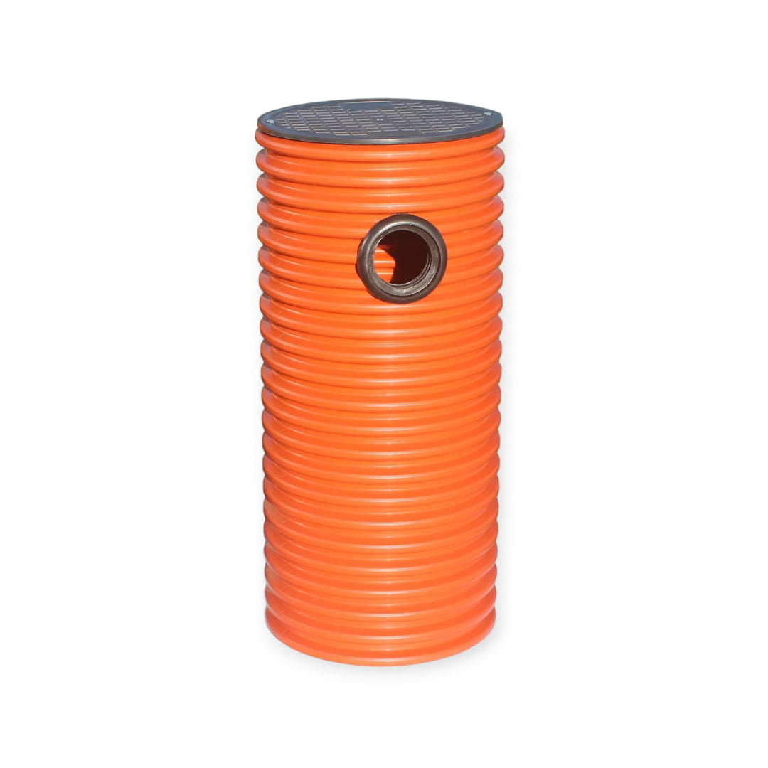 Sickerschacht Wellrohr DN315 DN400 KG Rohr Anschluss DN110 Kontrollschacht Deckel Drainage Fallrohr