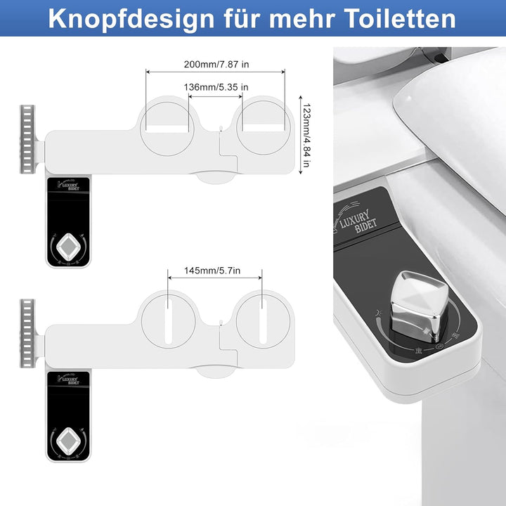 Bidet Einsatz für Toilette Nicht Elektrisch Bidet Aufsatz für Toilette mit Einziehbare Selbstreinige