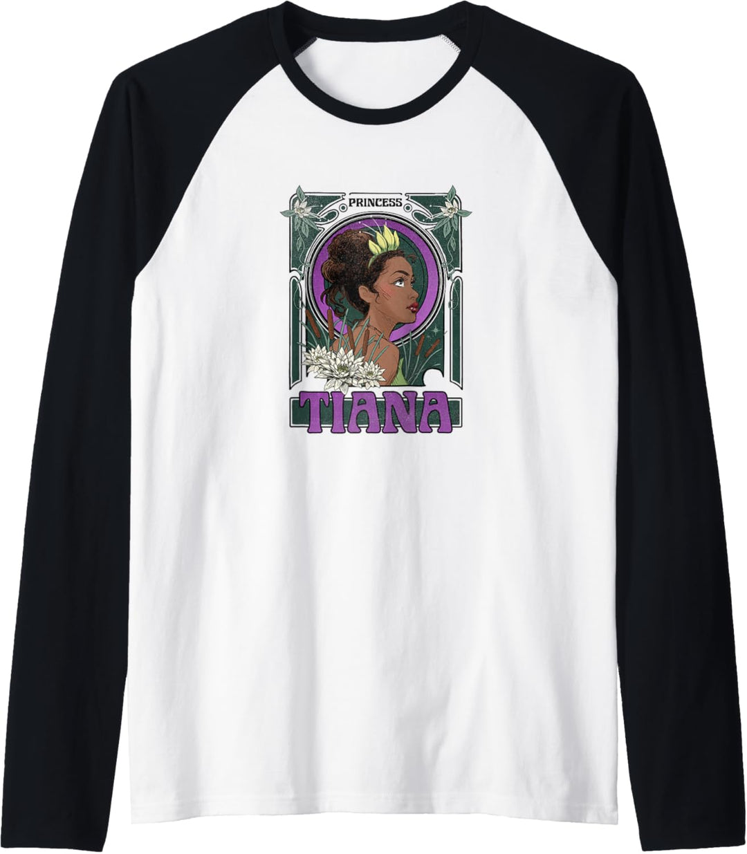 Disney Princess & The Frog Tiana Stained Glass Portrait Raglan