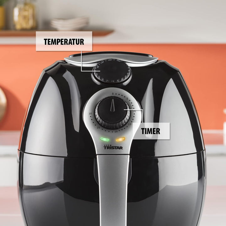 Tristar Heissluftfritteuse/Crispy Fryer XL mit einstellbarem Thermostat und Timer | ohne ÖL - einfac