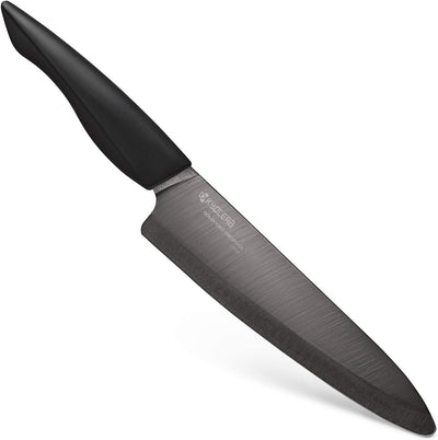 Kyocera ZK-180BK-BK SHIN Keramik-Kochmesser Messer, Kunststoff, Schwarz, 31,8 x 2,2 x 4,7 cm Schwarz