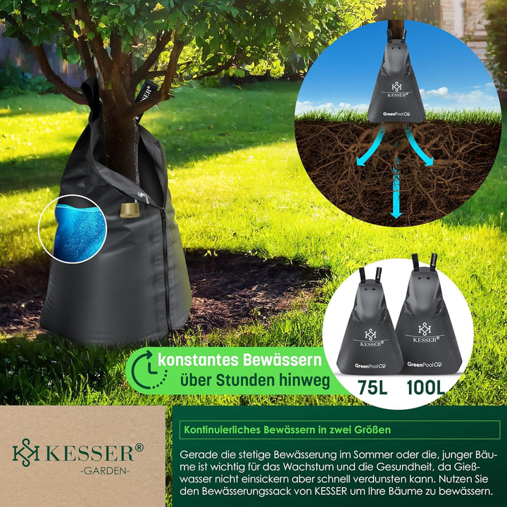 KESSER® Baum-Bewässerungssack 8er Set 75L Wassersack, Baumbewässerungsbeutel, PVC-Tasche langlebig &