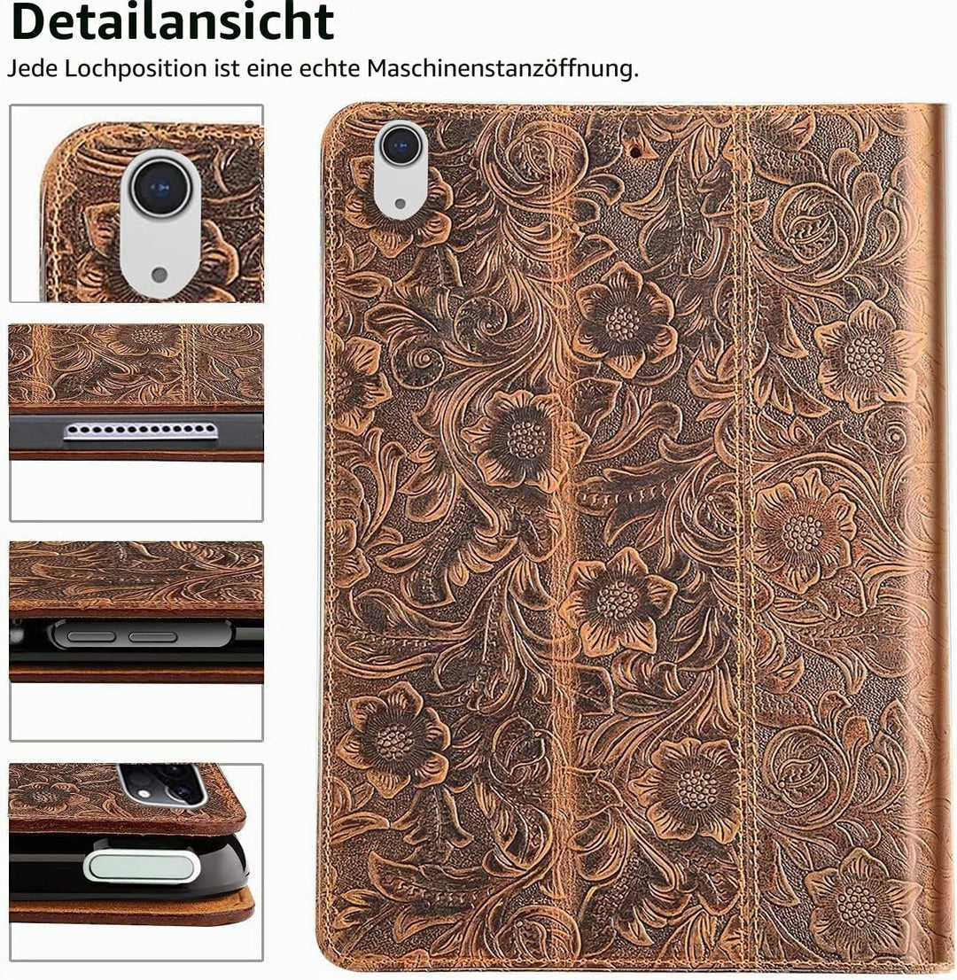 Gexmil Case for iPad 10th Generation 2022, iPad 10.9 Inch Case,Genuine Leather,Made from Real Leathe