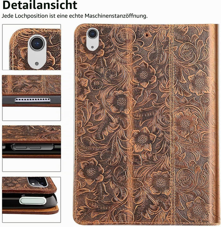 Gexmil Case for iPad 10th Generation 2022, iPad 10.9 Inch Case,Genuine Leather,Made from Real Leathe