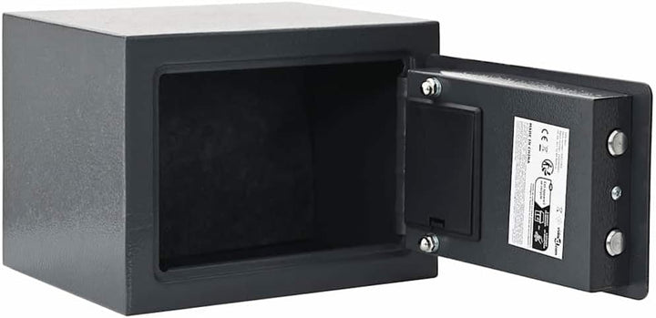 vidaXL Digitaler Safe mit Schloss Dunkelgrau 23 x 17 x 17 cm Stahl, Heim-Büro, moderner digitaler Sa