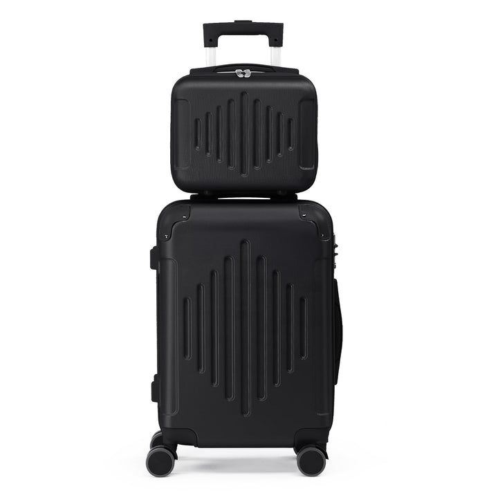 LALAHO Kofferset 2 teilig, Reisekoffer Set mit Kosmetikkoffer, Hartschalen Koffer Set aus ABS, Gepäc