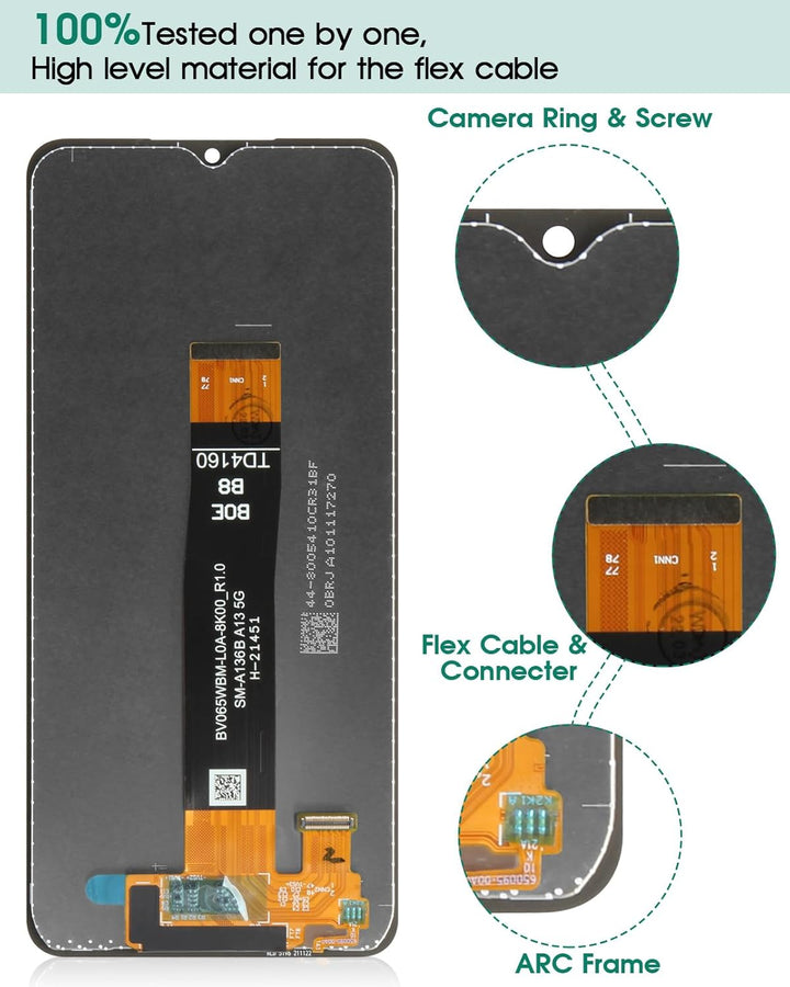 Ersatz für Samsung A13 5G LCD für Samsung Galaxy A136U Bildschirm Ersatz Bildschirm und Digitizer fü