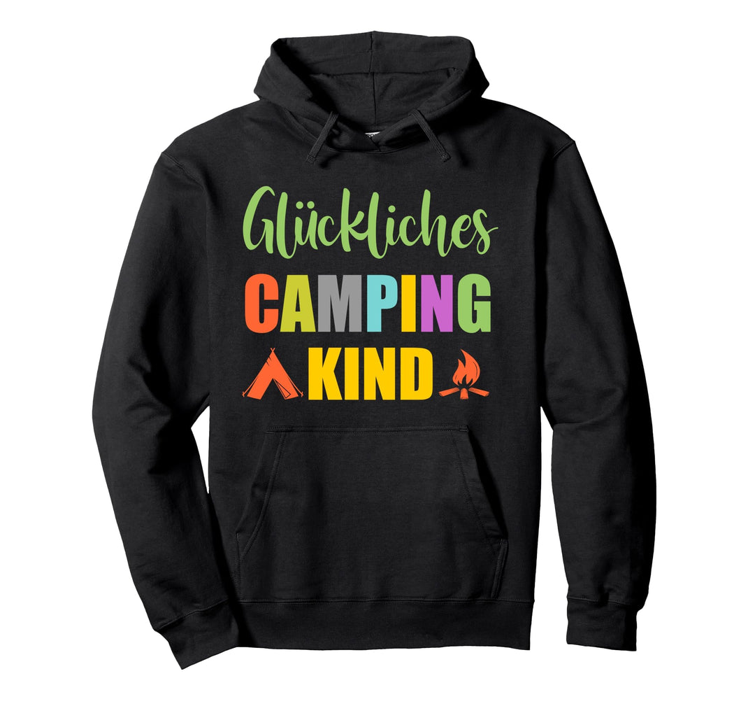 Glückliches Camping Kind Camper Caravan Zelt Kinder Camping Pullover Hoodie