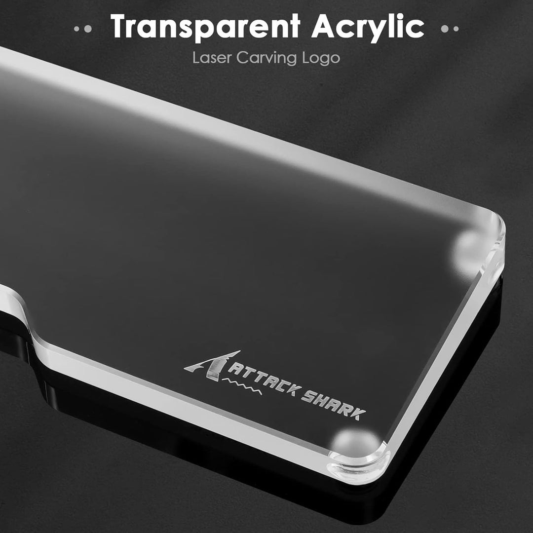 ATTACK SHARK 61 Tasten CNC Acryl Handballenauflage, Ergonomische Tastatur-Handauflage, Tragbare Ruts