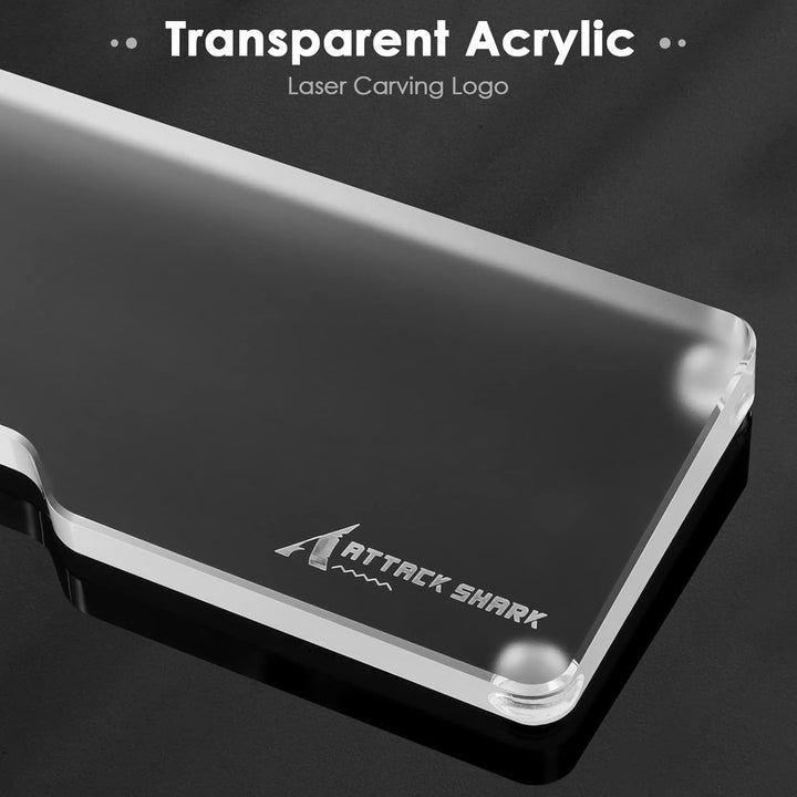 ATTACK SHARK 61 Tasten CNC Acryl Handballenauflage, Ergonomische Tastatur-Handauflage, Tragbare Ruts