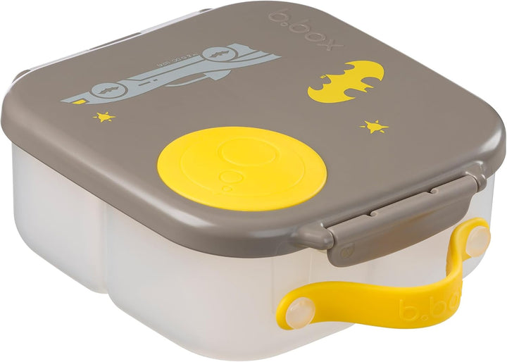 b.box Batman Mini Brotdose | Bento-Box mit 3 Fächern (2 auslaufsicher) | Ideal für Kleinkinder, Kind