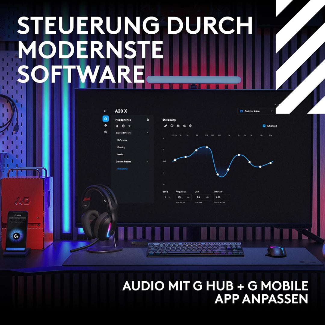 Logitech G Astro A20 X Lightspeed kabelloses Gaming-Headset für PS5, Xbox, Switch, PC mit 2-System P