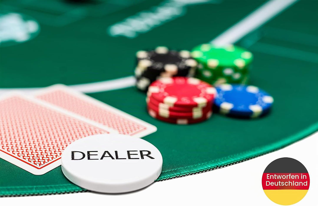 KrockaZone. - XXL Profi Pokermatte 100 x 60cm + Tragetasche - Unterlage Pokertisch/ Poker Tischaufla