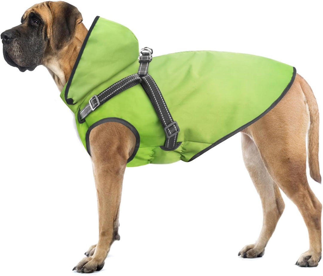 Mosucoirl Hunde Regenmantel Wasserdichter Hunde Kapuzenpullover Reflektierender Hunde Regenmantel mi