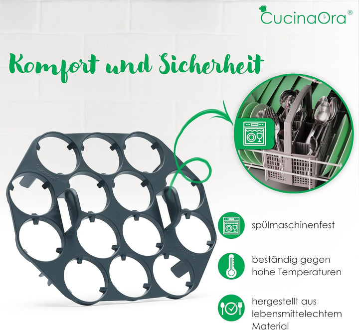 eggFUSION Eierkocher Halter zu 14 Eier für Thermomix Zubehör TM7 TM6 TM5 TM31 - Kompatibel mit MC Sm